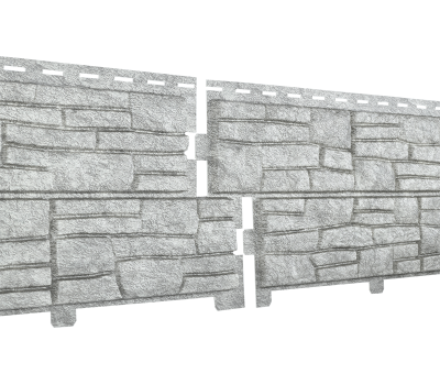 Фасадная панель Стоун Хаус Сланец Светло серый от производителя  Ю-Пласт по цене 360 р